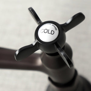 Essex KS3245BEX Two-Handle 2-Hole Wall Mount Bathroom Faucet, Oil Rubbed Bronze