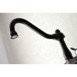 Essex KS3245BEX Two-Handle 2-Hole Wall Mount Bathroom Faucet, Oil Rubbed Bronze