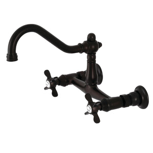 Essex KS3245BEX Two-Handle 2-Hole Wall Mount Bathroom Faucet, Oil Rubbed Bronze