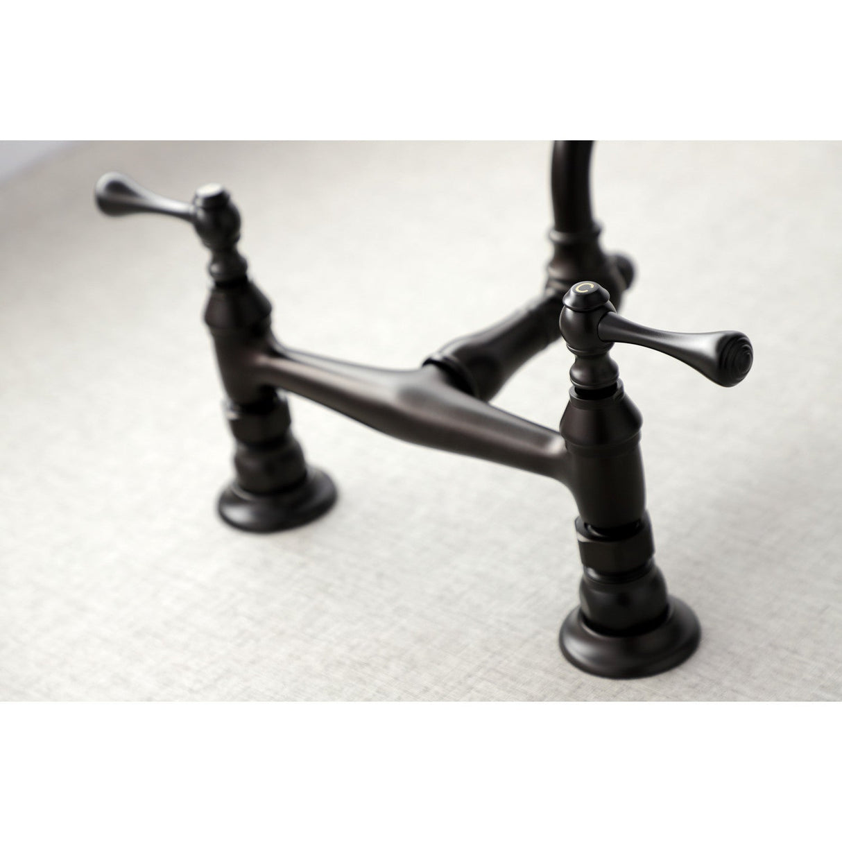 Vintage KS3245BL Two-Handle 2-Hole Wall Mount Bathroom Faucet, Oil Rubbed Bronze