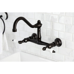 Vintage KS3245PL Two-Handle 2-Hole Wall Mount Bathroom Faucet, Oil Rubbed Bronze