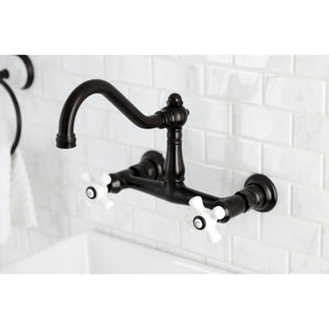 Vintage KS3245PX Two-Handle 2-Hole Wall Mount Bathroom Faucet, Oil Rubbed Bronze