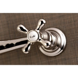 Vintage KS3246AX Two-Handle 2-Hole Wall Mount Bathroom Faucet, Polished Nickel