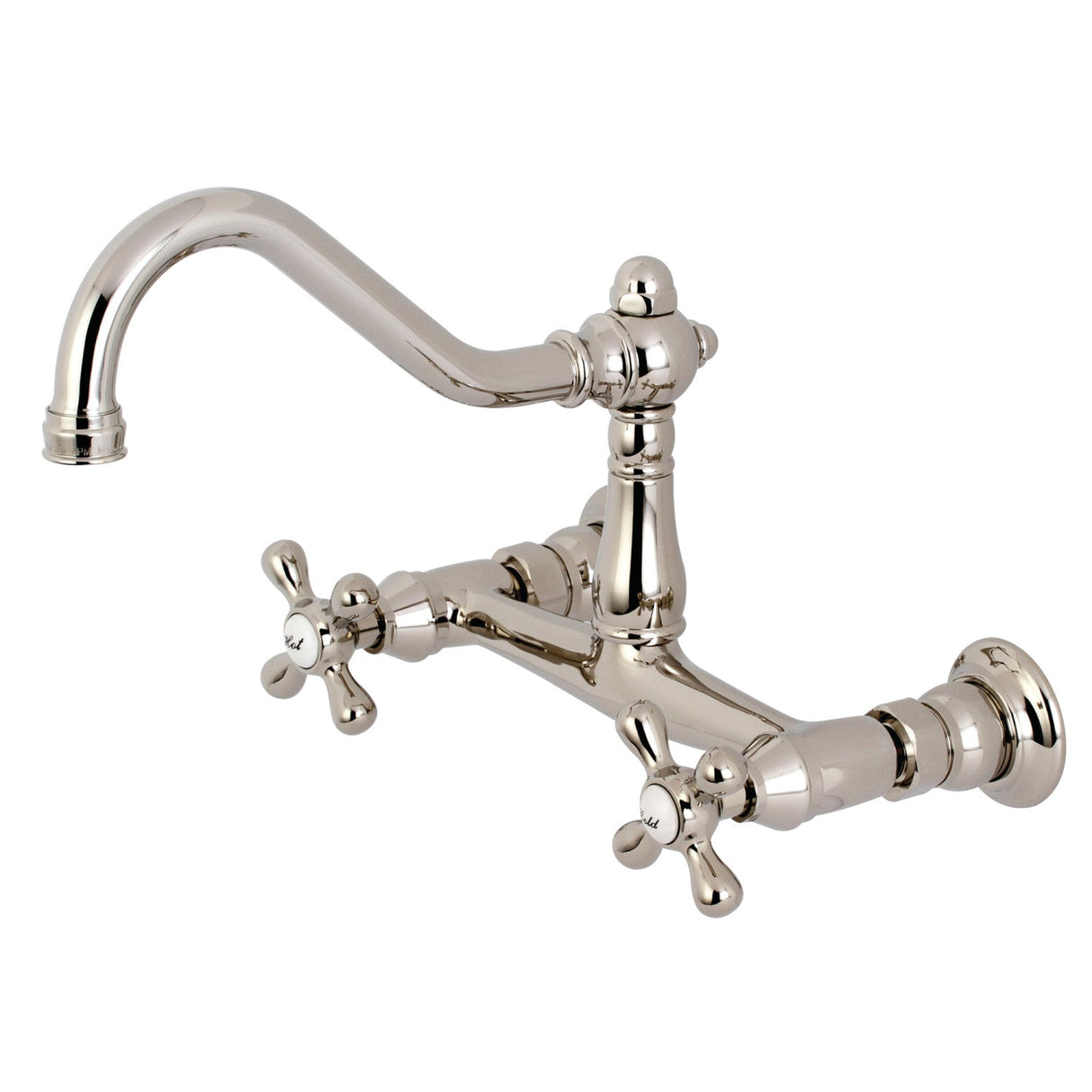 Vintage KS3246AX Two-Handle 2-Hole Wall Mount Bathroom Faucet, Polished Nickel