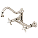 Essex KS3246BEX Two-Handle 2-Hole Wall Mount Bathroom Faucet, Polished Nickel