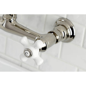 Vintage KS3246PX Two-Handle 2-Hole Wall Mount Bathroom Faucet, Polished Nickel