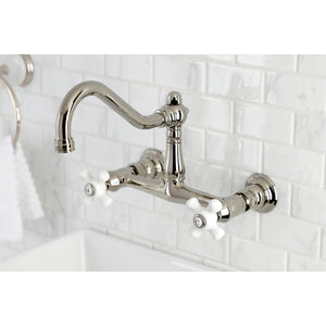 Vintage KS3246PX Two-Handle 2-Hole Wall Mount Bathroom Faucet, Polished Nickel