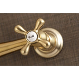 Vintage KS3247AX Two-Handle 2-Hole Wall Mount Bathroom Faucet, Brushed Brass