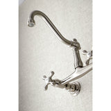 Vintage KS3248AX Two-Handle 2-Hole Wall Mount Bathroom Faucet, Brushed Nickel