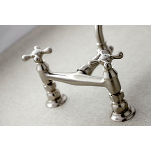 Vintage KS3248AX Two-Handle 2-Hole Wall Mount Bathroom Faucet, Brushed Nickel