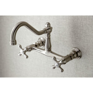 Vintage KS3248AX Two-Handle 2-Hole Wall Mount Bathroom Faucet, Brushed Nickel