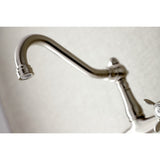Essex KS3248BEX Two-Handle 2-Hole Wall Mount Bathroom Faucet, Brushed Nickel