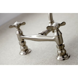 Essex KS3248BEX Two-Handle 2-Hole Wall Mount Bathroom Faucet, Brushed Nickel