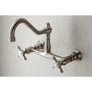 Essex KS3248BEX Two-Handle 2-Hole Wall Mount Bathroom Faucet, Brushed Nickel