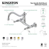 Vintage KS3248PL Two-Handle 2-Hole Wall Mount Bathroom Faucet, Brushed Nickel