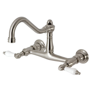 Vintage KS3248PL Two-Handle 2-Hole Wall Mount Bathroom Faucet, Brushed Nickel