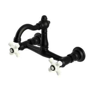 Vintage KS3250PX Two-Handle 2-Hole Wall Mount Kitchen Faucet, Matte Black