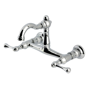 Vintage KS3251BL Two-Handle 2-Hole Wall Mount Kitchen Faucet, Polished Chrome