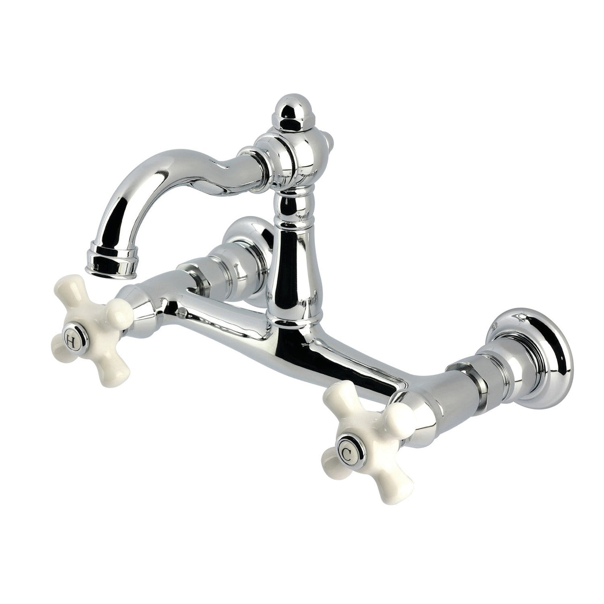 Vintage KS3251PX Two-Handle 2-Hole Wall Mount Kitchen Faucet, Polished Chrome