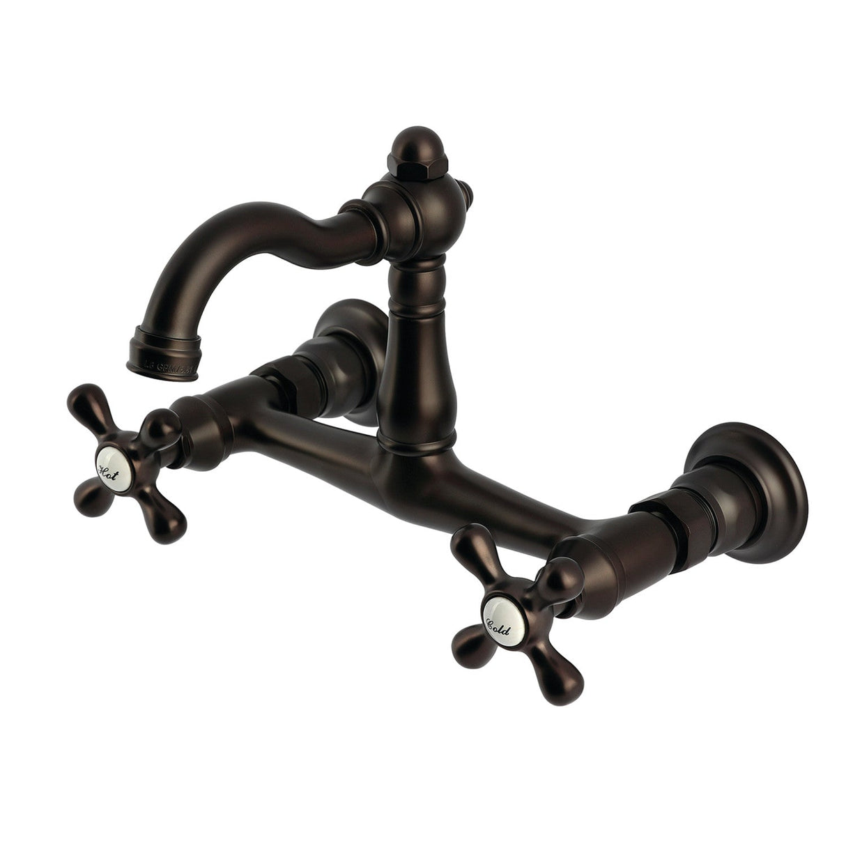Vintage KS3255AX Two-Handle 2-Hole Wall Mount Kitchen Faucet, Oil Rubbed Bronze