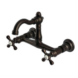 Vintage KS3255AX Two-Handle 2-Hole Wall Mount Kitchen Faucet, Oil Rubbed Bronze
