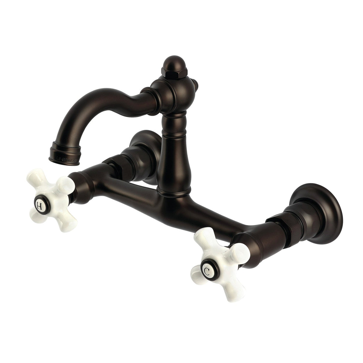 Vintage KS3255PX Two-Handle 2-Hole Wall Mount Kitchen Faucet, Oil Rubbed Bronze