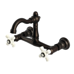 Vintage KS3255PX Two-Handle 2-Hole Wall Mount Kitchen Faucet, Oil Rubbed Bronze