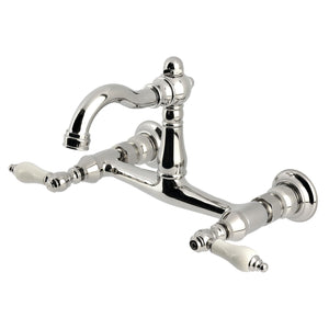 Vintage KS3256PL Two-Handle 2-Hole Wall Mount Kitchen Faucet, Polished Nickel