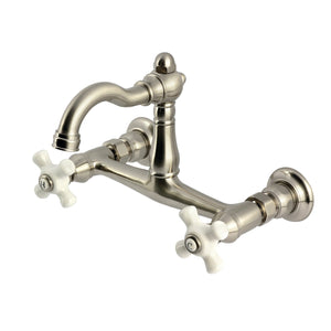 Vintage KS3258PX Two-Handle 2-Hole Wall Mount Kitchen Faucet, Brushed Nickel