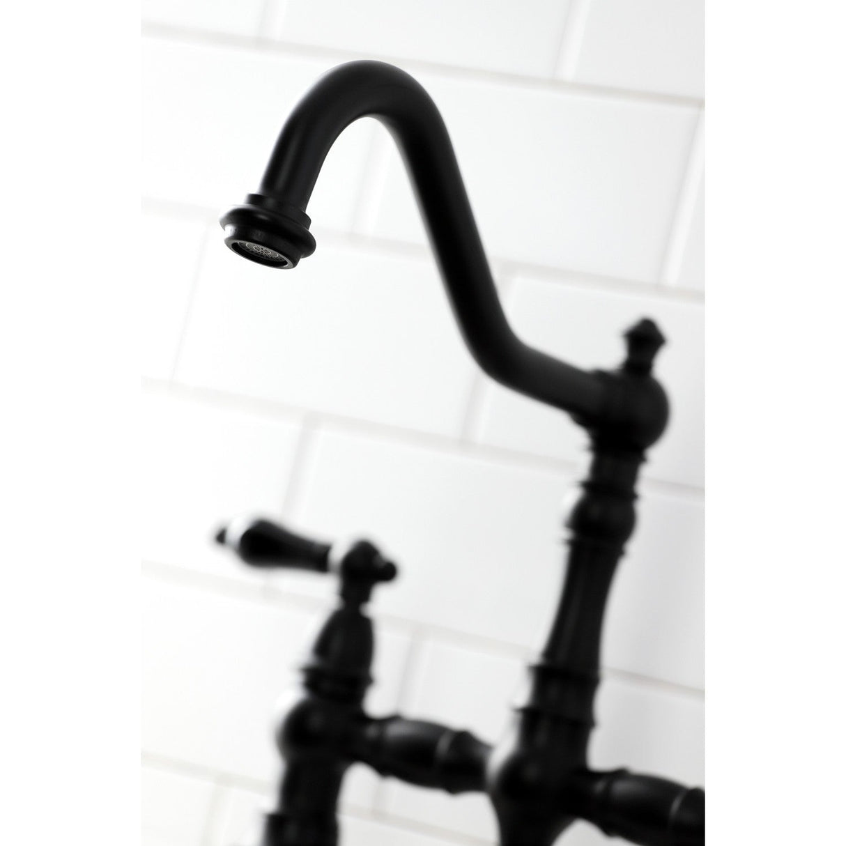 Duchess KS3270PKLBS Bridge Kitchen Faucet, Matte Black