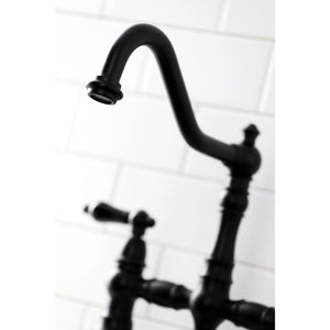 Duchess KS3270PKLBS Bridge Kitchen Faucet, Matte Black