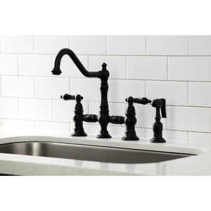 Duchess KS3270PKLBS Bridge Kitchen Faucet, Matte Black
