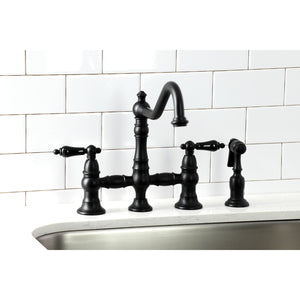 Duchess KS3270PKLBS Bridge Kitchen Faucet, Matte Black