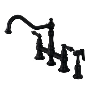 Duchess KS3270PKLBS Bridge Kitchen Faucet, Matte Black