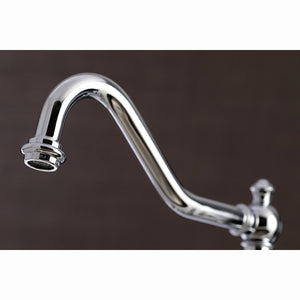 Restoration KS3271ALBS Two-Handle 4-Hole Deck Mount Bridge Kitchen Faucet with Side Sprayer, Polished Chrome