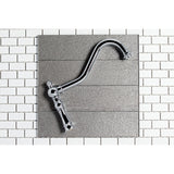 Restoration KS3271PLBS Two-Handle 4-Hole Deck Mount Bridge Kitchen Faucet with Side Sprayer, Polished Chrome