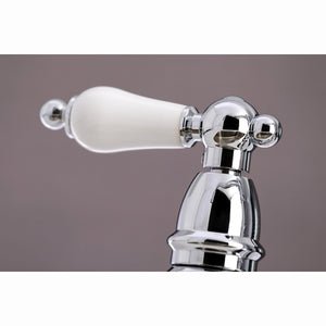 Restoration KS3271PLBS Two-Handle 4-Hole Deck Mount Bridge Kitchen Faucet with Side Sprayer, Polished Chrome