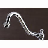 Restoration KS3271PXBS Two-Handle 4-Hole Deck Mount Bridge Kitchen Faucet with Side Sprayer, Polished Chrome
