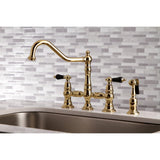 Duchess KS3272PKLBS Bridge Kitchen Faucet, Polished Brass