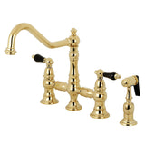 Duchess KS3272PKLBS Bridge Kitchen Faucet, Polished Brass