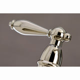 Restoration KS3276ALBS Two-Handle 4-Hole Deck Mount Bridge Kitchen Faucet with Side Sprayer, Polished Nickel