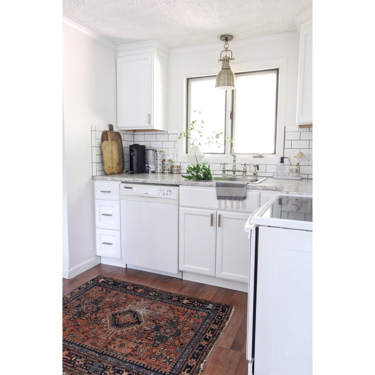 Restoration KS3276AXBS Two-Handle 4-Hole Deck Mount Bridge Kitchen Faucet with Side Sprayer, Polished Nickel