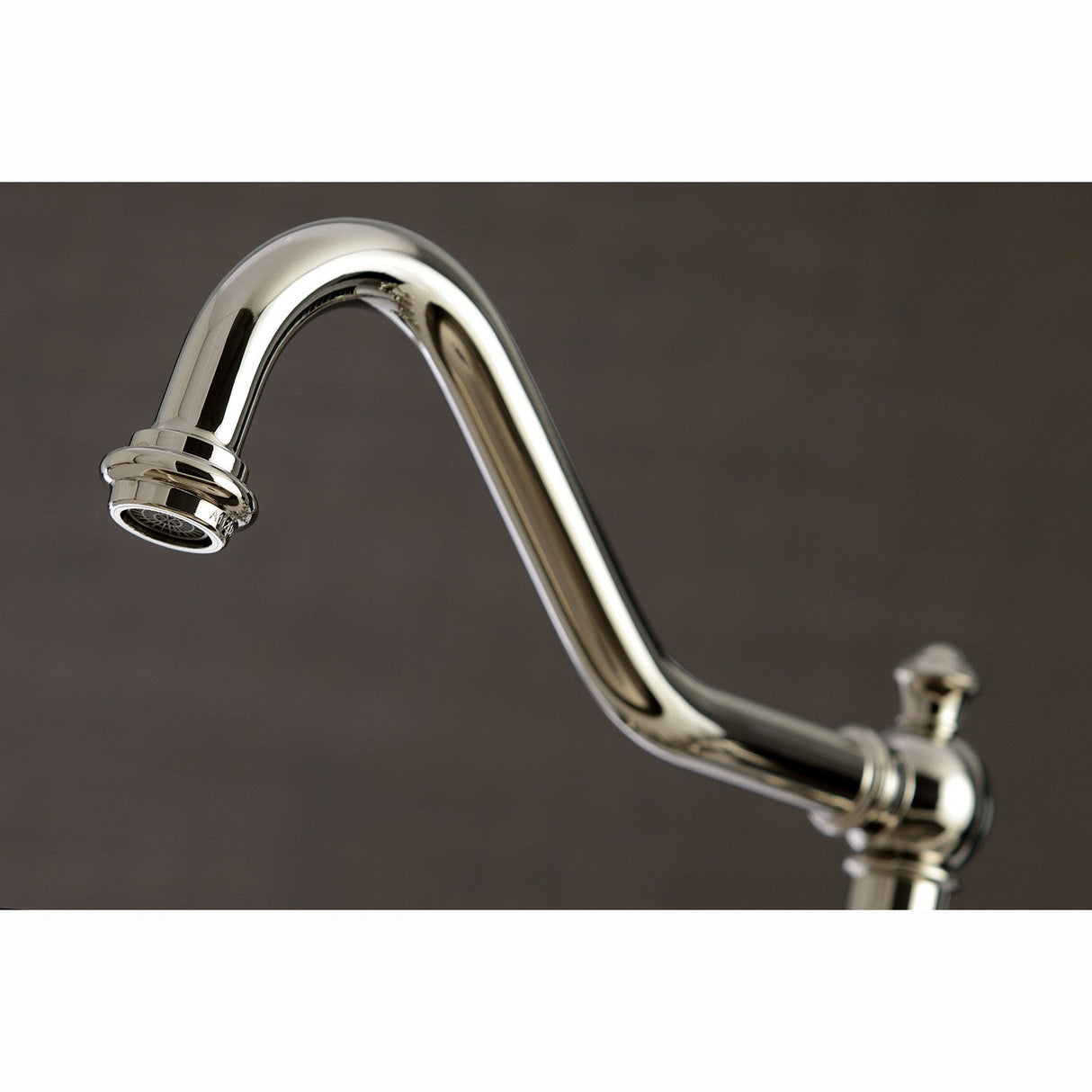 Restoration KS3276PXBS Two-Handle 4-Hole Deck Mount Bridge Kitchen Faucet with Side Sprayer, Polished Nickel