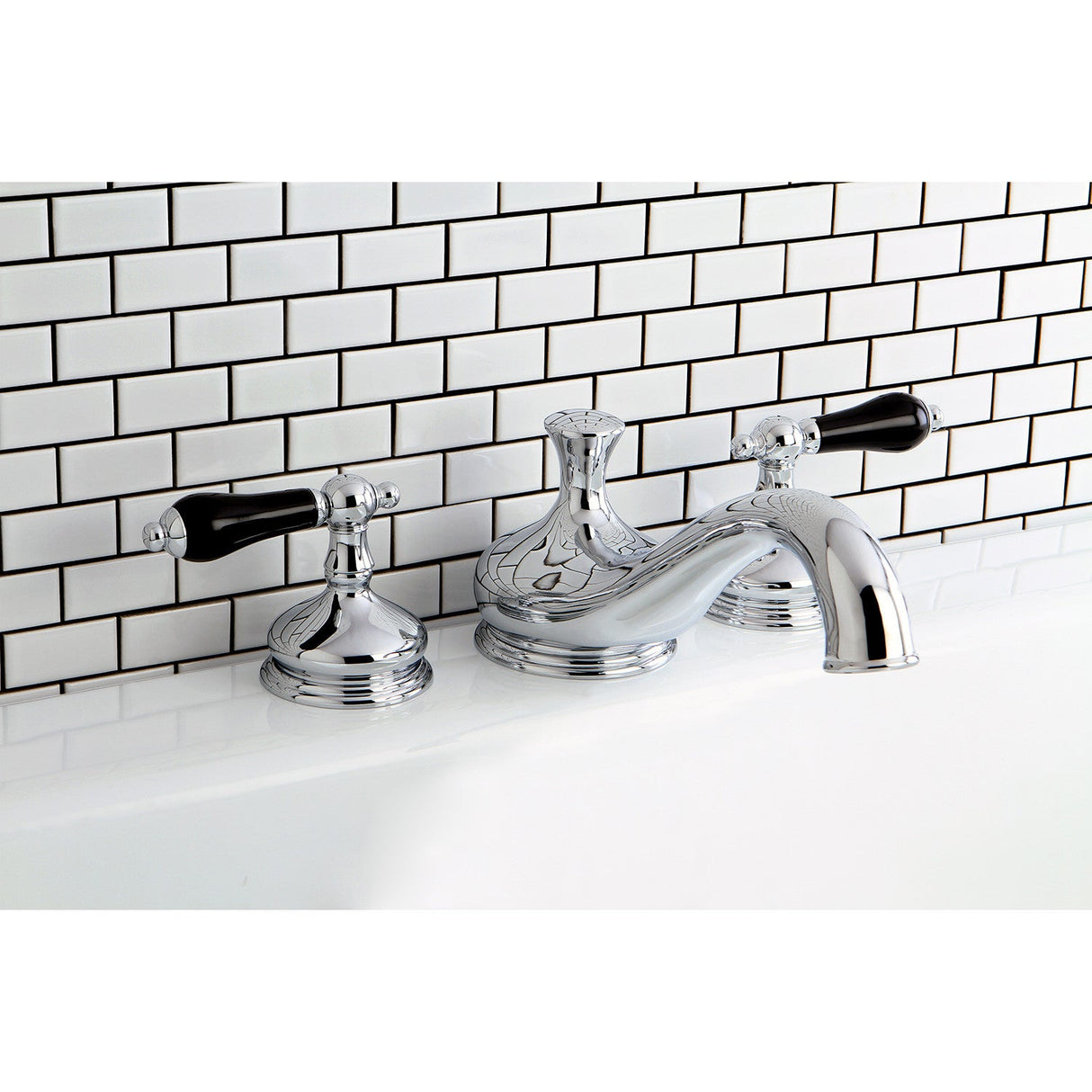 Duchess KS3331PKL Two-Handle 3-Hole Deck Mount Roman Tub Faucet, Polished Chrome