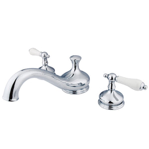Heritage KS3331PL Two-Handle 3-Hole Deck Mount Roman Tub Faucet, Polished Chrome