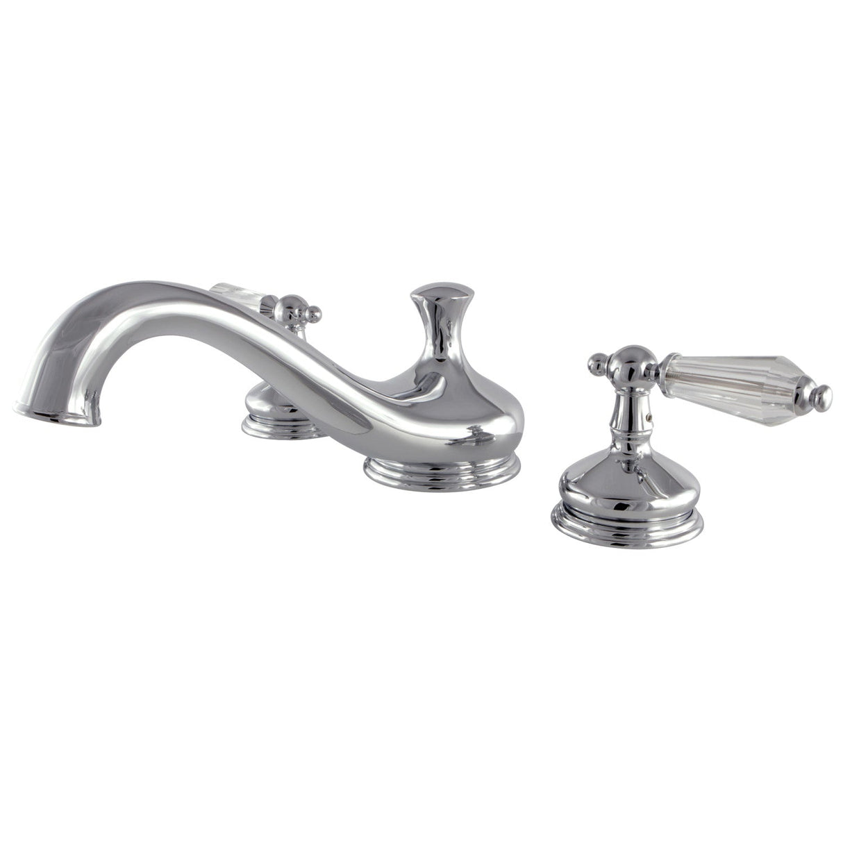 Wilshire KS3331WLL Two-Handle 3-Hole Deck Mount Roman Tub Faucet, Polished Chrome