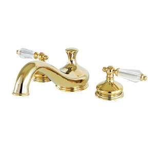 Wilshire KS3332WLL Two-Handle 3-Hole Deck Mount Roman Tub Faucet, Polished Brass