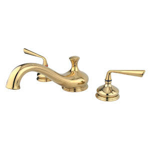 Silver Sage KS3332ZL Two-Handle 3-Hole Deck Mount Roman Tub Faucet, Polished Brass