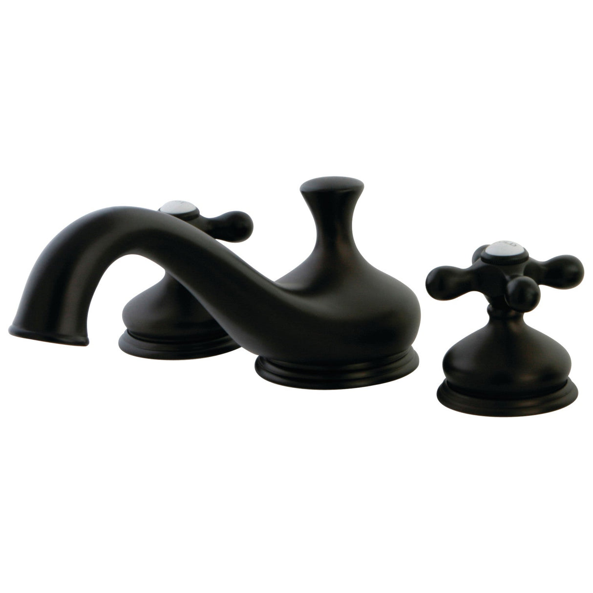 Heritage KS3335AX Two-Handle 3-Hole Deck Mount Roman Tub Faucet, Oil Rubbed Bronze