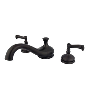 Royale KS3335FL Two-Handle 3-Hole Deck Mount Roman Tub Faucet, Oil Rubbed Bronze